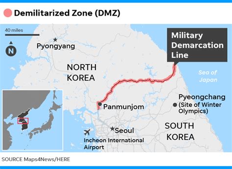 Detailed Map: Map Korean Dmz