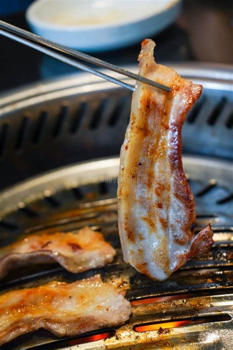 Korean Grilled Pork Belly BBQ Stock Photo - Image of marinated, pork: 73005056