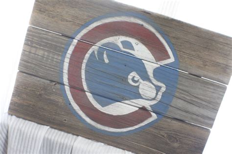 Chicago Cubs chicago cubs sign Cubbies sign reclaimed wood