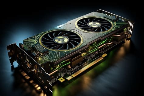 Premium Photo | Modern green GPU graphic card