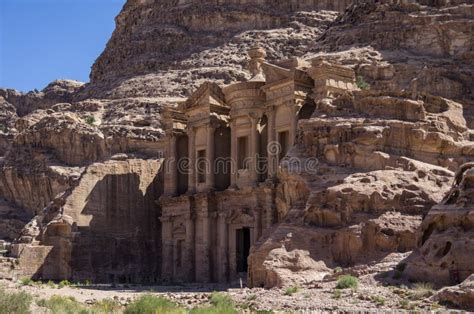 Ad Deir, the Monastery Temple of Petra Stock Image - Image of mountain ...