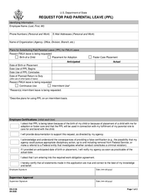 Paid Parental Leave Form - Fill Online, Printable, Fillable, Blank ...