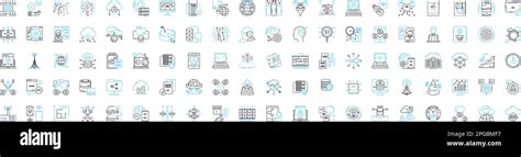 Deep learning vector line icons set. Deep, Learning, Neural, Networks ...