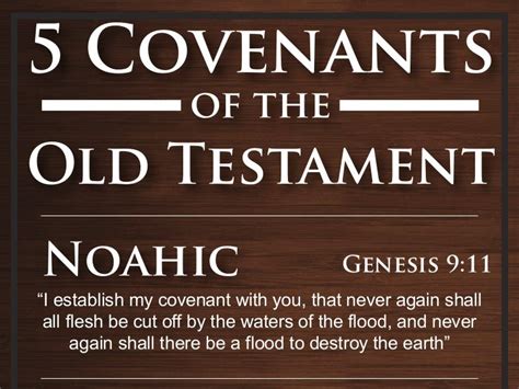 The 5 Covenants of the Old Testament