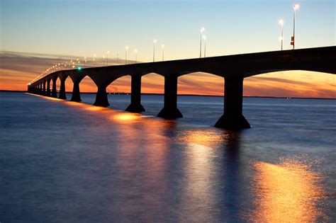 Sunset at Confederation Bridge | The Confederation Bridge is… | Flickr ...