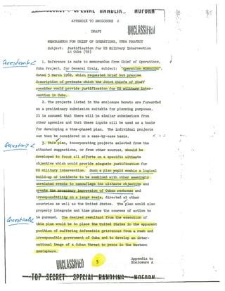 Declassified Doc; CIA Operation Northwoods and Operation Mongoose | PDF