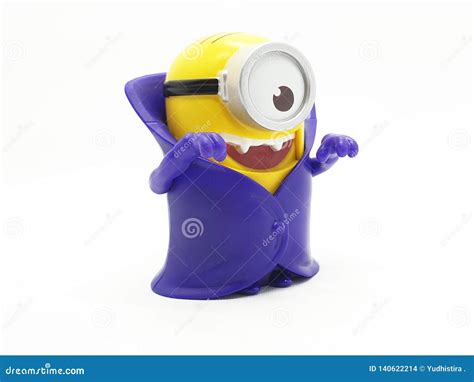 Yellow Banana Minion Toys Plastic Model from Despicable Me Movie in White Isolated Background ...