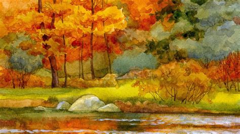 Autumn Watercolour Wallpapers - Wallpaper Cave