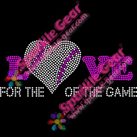 For the Love of The Game Baseball - Bling Transfers by Sparkle Gear