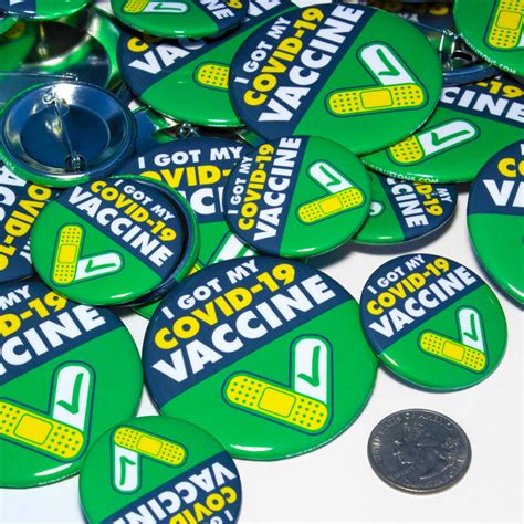 COVID-19 Vaccine Buttons Available Now! | TheButtonPost.com