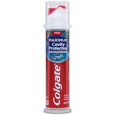 Colgate Maximum Cavity Protection Kids Pump - Ingredients - Protection ...