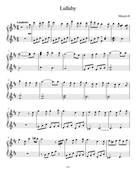 Lullaby Sheet music for Piano (Solo) | Musescore.com