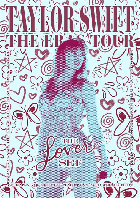 The Eras Tour póster - The Lover Set💘 | Pósteres vintage, Taylor's ...