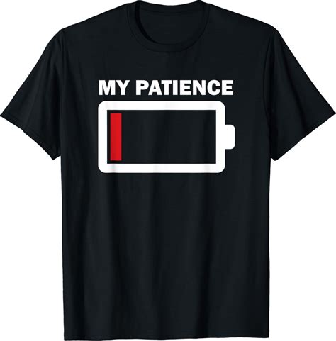 Amazon.com: No Patience Funny Gift Thin Impatient Impatience Meme Joke T-Shirt: Clothing