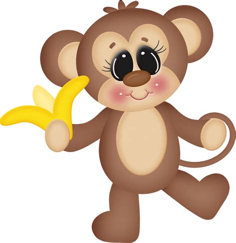Macaco a comer uma banana saborosa Cute Animal Clipart, Cute Clipart, Animals Images, Cute ...