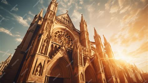 Premium AI Image | Intricate Details of Pointed Arches Ribbed Vaults and Flying Buttresses in a ...