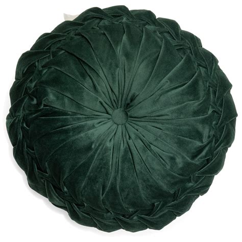 Round Pleated Velvet Decorative Pillow, 16" by Drew Barrymore Flower ...