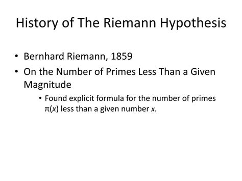 PPT - Riemann Hypothesis PowerPoint Presentation, free download - ID:1809178