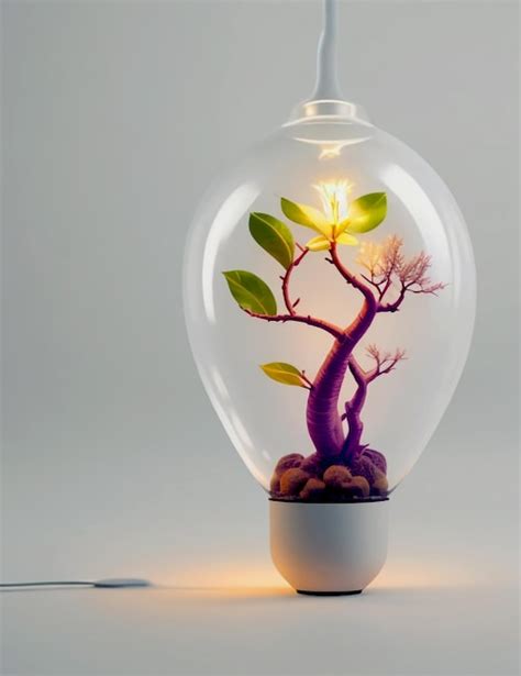 Premium AI Image | Baobab tree inside of bulb light
