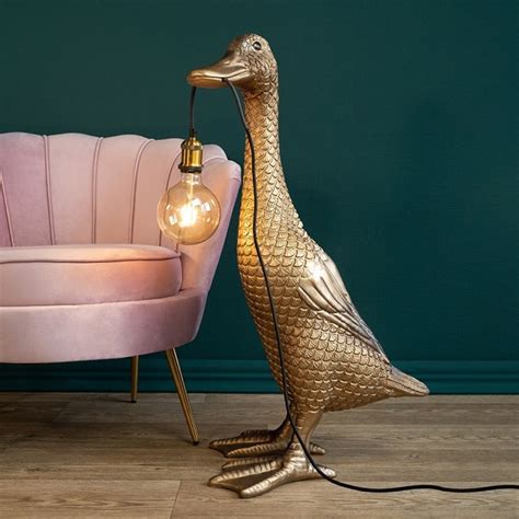 Large Gold Ducky Floor Lamp