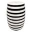 Black & White Striped Plant Stand, 17"