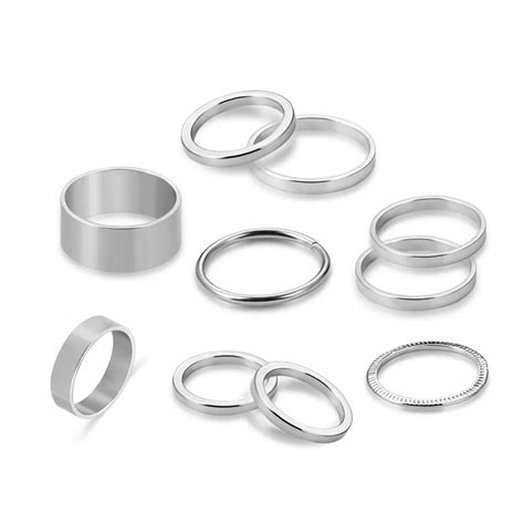 Aliexpress.com : Buy Fashion Ring Simple Retro Alloy Style Set Jewelry Trends Personal Stone ...