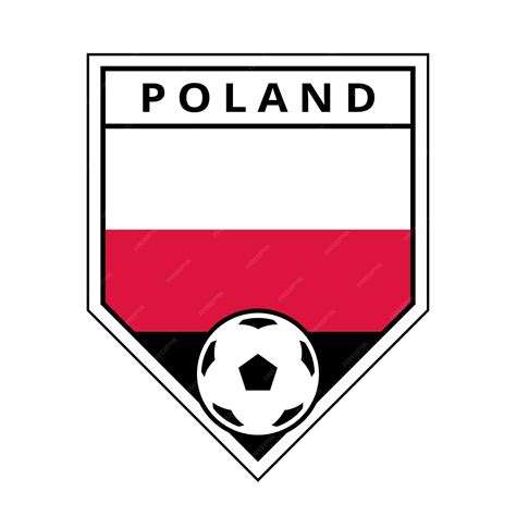 Premium Vector | Poland angled team badge for football tournament