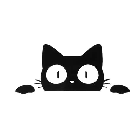 14CM-6-2CM-Universal-Surprise-Cat-Peeking-Sticker-Black-White-Funny-Vinyl-Decal-Car-Styling ...