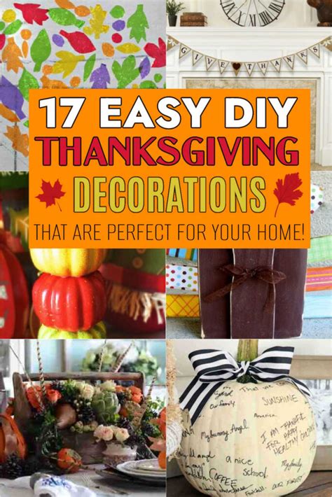 DIY Thanksgiving Decorations - One Crazy Mom