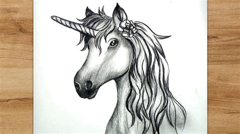 How to Draw a Unicorn Head Step by Step | Pencil Drawing for Beginners - YouTube