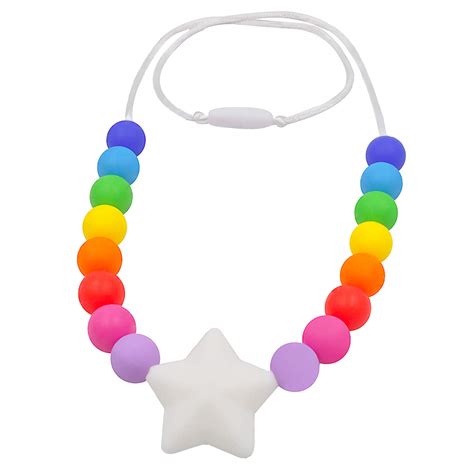 Sensory Chew Chewelry Chewy Necklace Pendant Autism ADHD Teething Toys Kids Baby Special ...