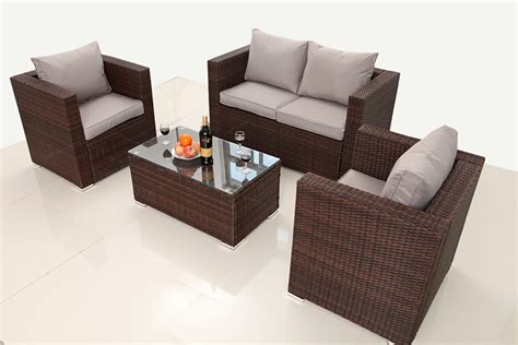 Garden patio High level wicker sofa sets outdoor rattan furniture（B ...