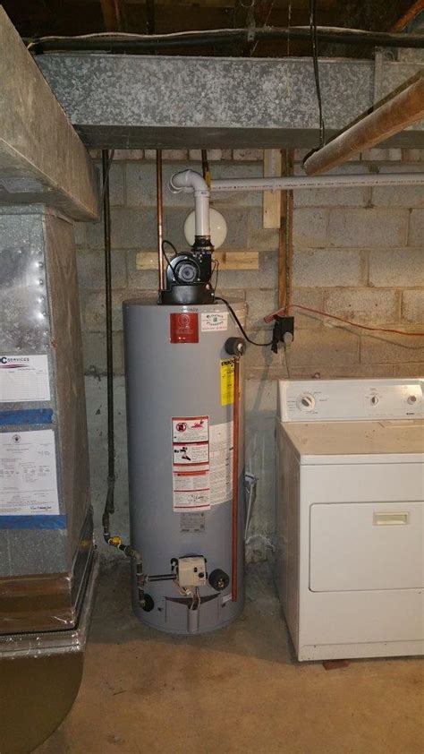 50 gallon, natural gas power vent water heater installation - O'Donnell Plumbing