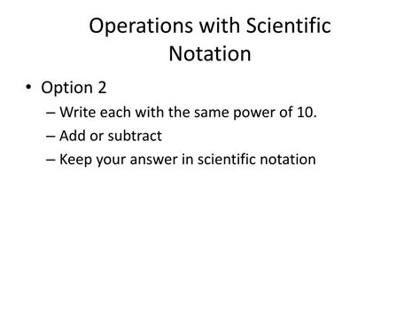 PPT - Operations with Scientific Notation PowerPoint Presentation, free download - ID:1490680