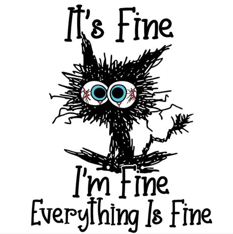 It's Fine I'm Fine Everything Is Fine Shirt, Everything Is Fine Shirt, – levelupvinyl | Cute ...