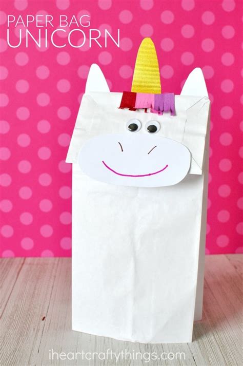 How To Make A Paper Bag Unicorn Craft - I Heart Crafty Things