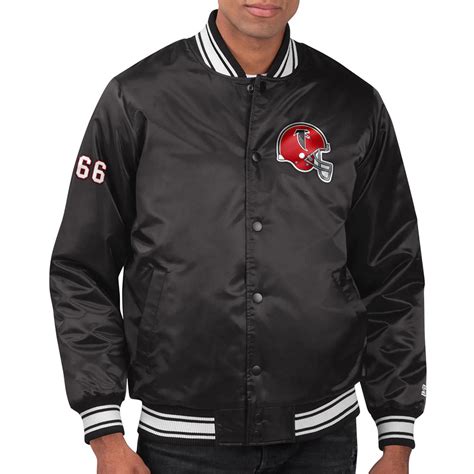 Black Starter Full-Snap Atlanta Falcons Throwback Helmet Jacket ...