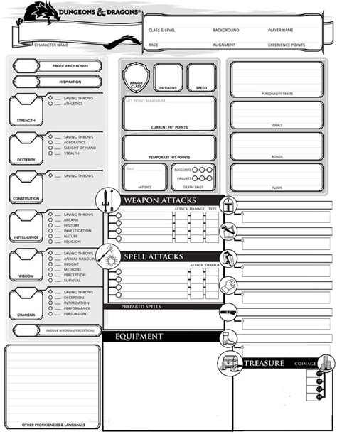 Dnd Printable Character Sheet - 2023 Calendar Printable