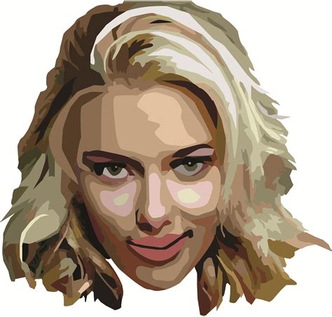 Vectorized Scarlett Johansson's face by Spbm10 on DeviantArt