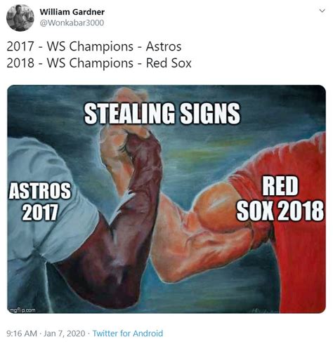 Astros fans shred Red Sox with memes after sign-stealing scandal broadens