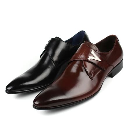 Italian designer formal men dress shoes genuine leather flat shoes for ...