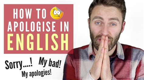 How to Apologise in English - YouTube