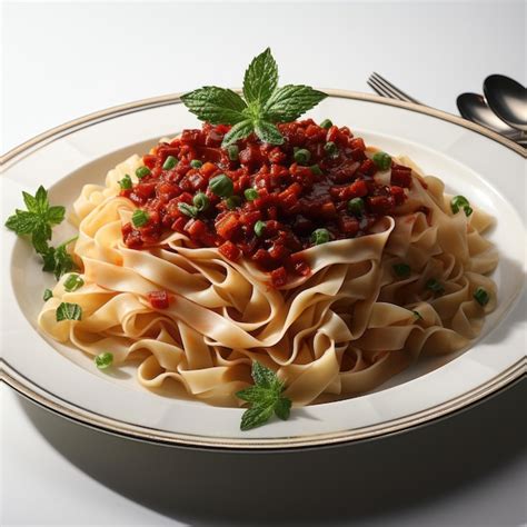 Premium AI Image | Pappardelle al Sugo di Cinghiale Wide pasta ribbons ...