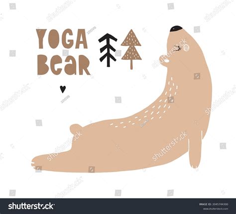 Yoga Bear Cute Vector Illustration Funny Stock Vector (Royalty Free ...