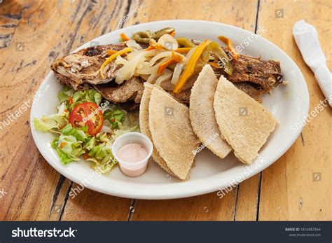 Fried Fish Fried Bammy Vegetables Stock Photo 1816987844 | Shutterstock