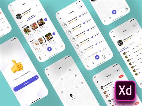 Food Delivery App Screens - Free Adobe XD Templates - Download Sketch Resource