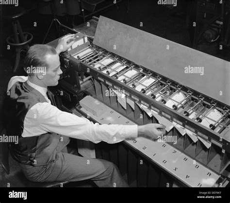 U.S. Bureau of the Census computer operator at a punch card sorter, ca. 1940. (BSLOC 2013 8 187 ...