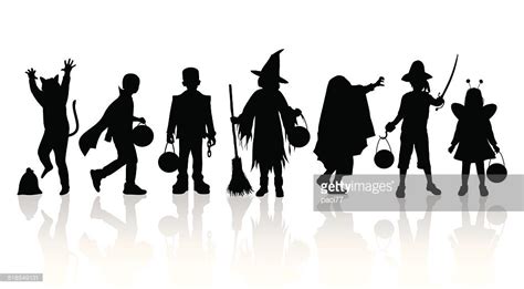 Trick Or Treaters Silhouette