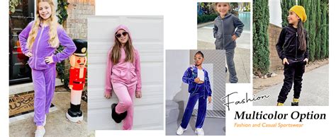 Amazon.com: Arshiner 2 Piece Outfits for Girls Velour Tracksuit Hoodie ...