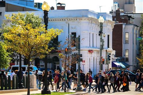 people walking down busy street in capitol hill washington dc